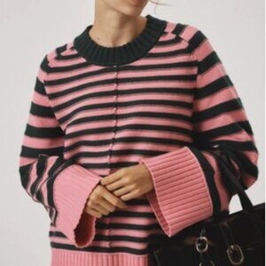 Maeve Chandler Crew Neck Striped Sweater